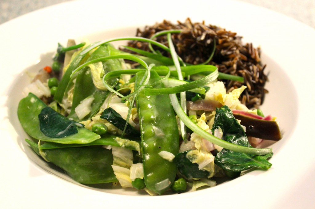 mixed veggies and wild rice